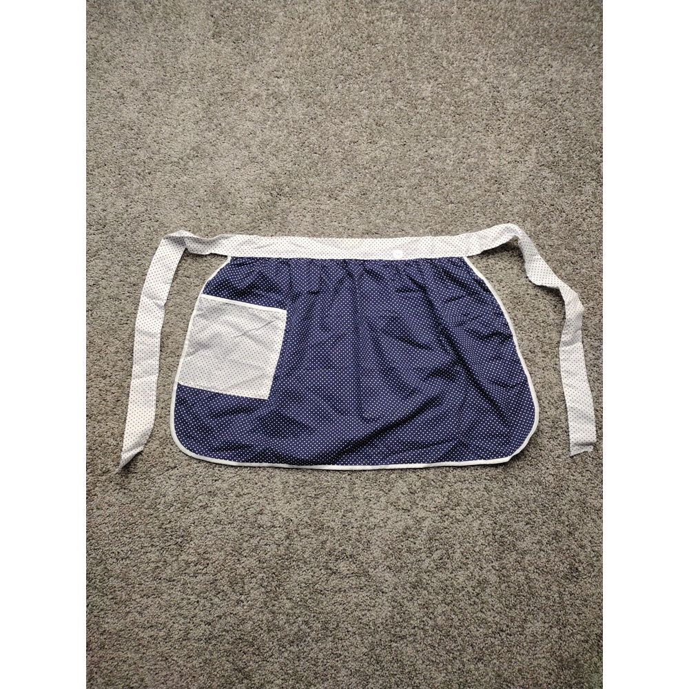 VTG Artist Half ApronOne Size Artistic‎ Creation Blue and White Polka Dot MCM